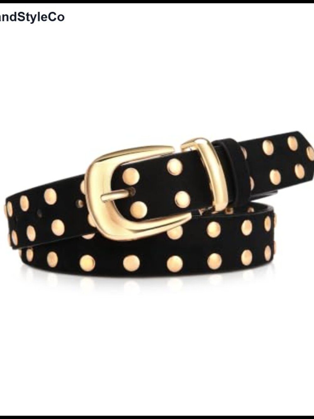 Studded Western Belt Faux Suede Leather Women's Y2K Cowgirl Belt